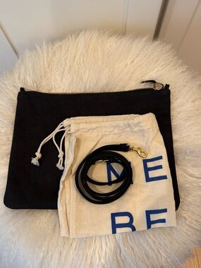 Clare V, black Flat Clutch w/ Tabs